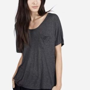 Everlane dark gray scoop neck rayon T